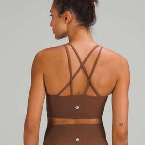Lululemon High-Neck Longline Bra (6) + Mesh In Motion Crop (8) MATCHING SET!